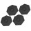 Ensemble de 4 capuchons de moyeu de roue en ABS noir, fixation par clips, protection complète 10