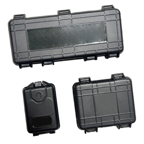 3Pcs 1/18 Action Figure Model Simulation Suitcase Chest (Black Color)