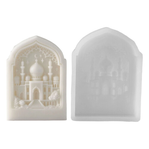 Reusable Creative Lunar Candle Silicone Mold Fast Release-5444