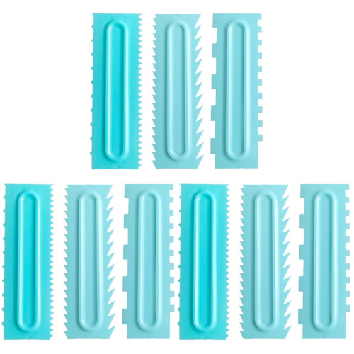 9Pcs Assorted Plastic Butter Spatulas Cake Cream Smoothers for Baking 1