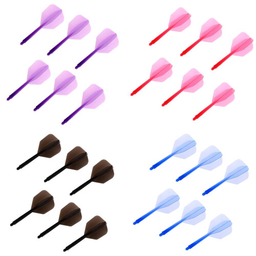 24-Pack Transparent 2BA Thread Dart Shafts and Dart Flights Connection
