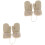 2Stk Kinder Winter Beige Strick Praktisch Warm 3