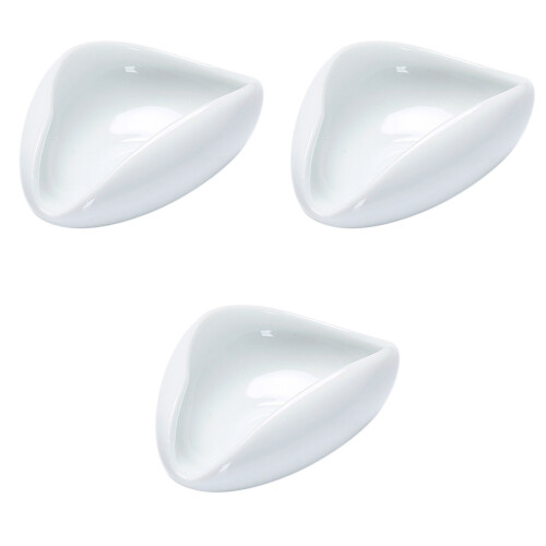 3Pièces Accessoires Blancs Cuillères Céramique Usage Maison Bureau 2