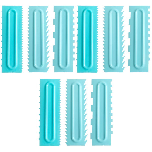 9Pcs Assorted Plastic Butter Spatulas Cake Cream Smoothers for Baking 2