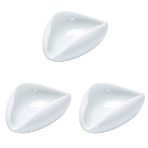 3Pièces Accessoires Blancs Cuillères Céramique Usage Maison Bureau 1