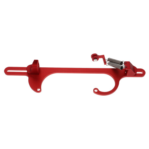 3Pièces Support Gaine Câble Accélérateur Aluminium Rouge Usage Auto 1