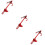 3Pièces Support Gaine Câble Accélérateur Aluminium Rouge Usage Auto 11