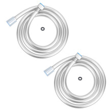 2Pièces Tuyaux De Douche PVC Blancs Rotation Anti-Nœud 1,5m