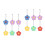 12Pièces Housses Silicone Fleurs Protection Facile Colorée 6