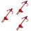 3Pièces Support Gaine Câble Accélérateur Aluminium Rouge Usage Auto 8