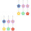 12Pièces Housses Silicone Fleurs Protection Facile Colorée 5