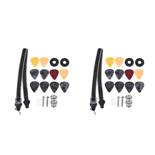 2Ensembles Guitare Ajustable Métal Tissu Pratique 2