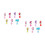 14Paires Boucles Clip Métal Multicolores Accessoire 7