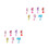 14Paires Boucles Clip Métal Multicolores Accessoire 3