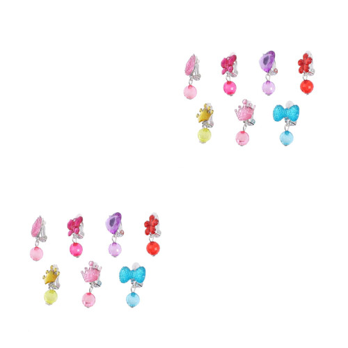 14Paires Boucles Clip Métal Multicolores Accessoire 2
