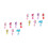 14Paires Boucles Clip Métal Multicolores Accessoire 9