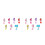 14Paires Boucles Clip Métal Multicolores Accessoire 8