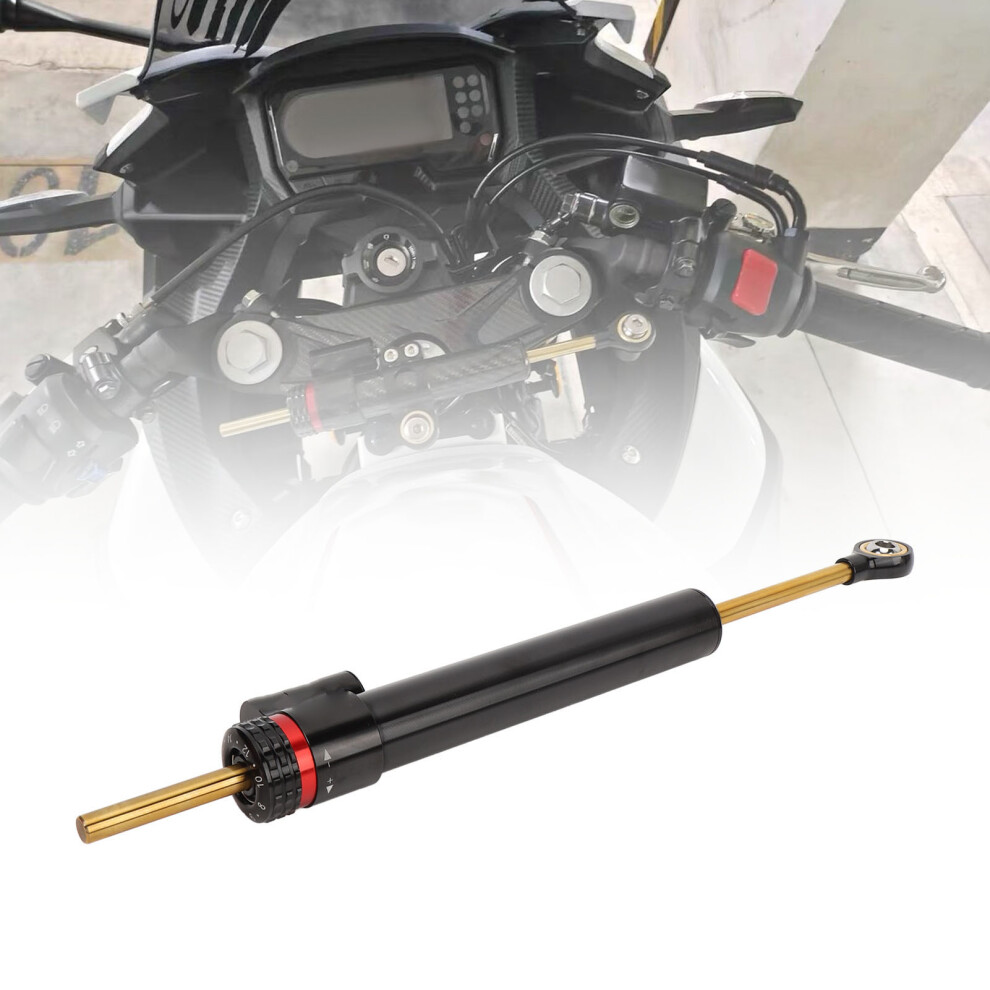 Adjustable Motorcycle Steering Damper Stabilizer Aluminum Alloy 120Mm Black 5001384415393