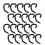 20Pièces Support Masque Silicone Noir Protection Durable 6