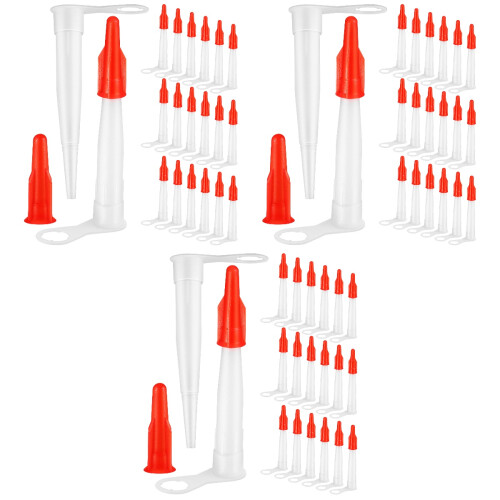 60Pièces Longues Pour Mastic, Embouts Capuchons Transparents 2