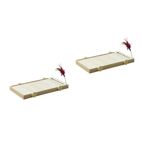 2Pièces Griffeurs Bois Pour Chats Réduction Comportement 1