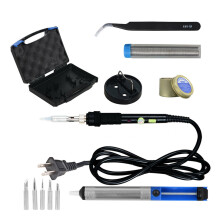 11Pc Black Soldering Iron Tool Box Multi-Purpose Welding Set Durable