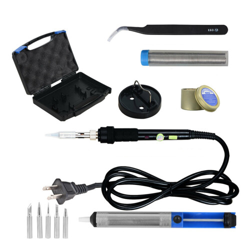 11Pc Black Soldering Iron Tool Box Multi-Purpose Welding Set Durable