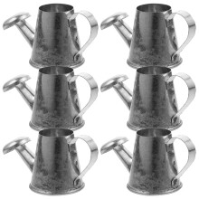 30St Mini Ijzeren Gieters Zwart Als Decoratieve Speeltuingereedschap