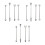 3Ensembles Décorations Oreilles Barbell Argent Acier 2