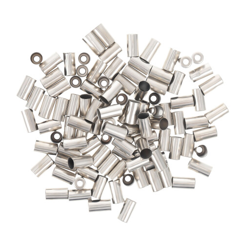 300Pièces Embouts Fins Câble Résistants Argent 2