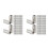 300Pièces Embouts Fins Câble Résistants Argent 8