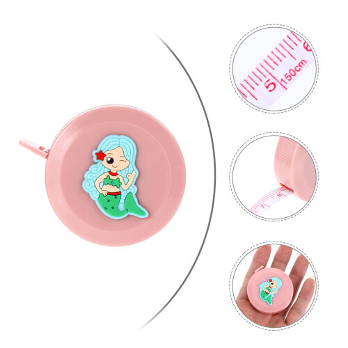 5Pièces Mini Rubans Mesure Plastique Colorés Usage Pratique 2