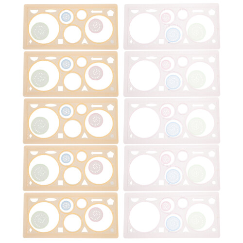 40Pcs Smooth Surface Plastic Painting Rulers Assorted Color Templates