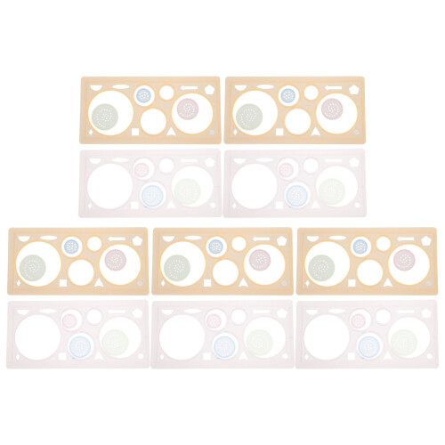 40Pcs Smooth Surface Plastic Painting Rulers Assorted Color Templates 2