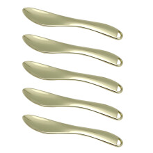 10Pcs Shiny Golden Metal Cosmetic Spatulas Face Cream Makeup Spoon Set