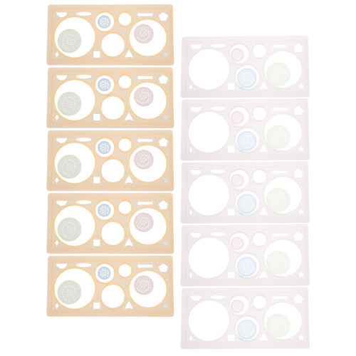 40Pcs Smooth Surface Plastic Painting Rulers Assorted Color Templates 1