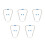 5Ensembles Embouts D'oreille Stéthoscope Silicone Confort Argent 5
