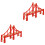 2Pièces Pont De Train En Bois , Accessoire De Piste Amusant 8