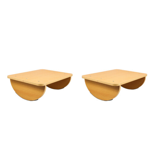 2Pièces Petits Tabourets Ergonomiques En Mdf Beige Pour Usage 2