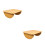 2Pièces Petits Tabourets Ergonomiques En Mdf Beige Pour Usage 7