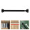 2Pièces Patère Murale Rétractable Noir Polyvalente Perçage 11