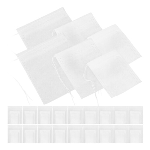 600Pcs White Tea Filter Bags Drawstring Disposable for Loose Leaf Tea 1
