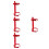 4Pièces Support Mural Compact Extincteur Rouge Facile À Installer 8