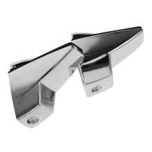 4Pcs Silver Glass Shelf Brackets for Stable Speaker Shelf Support