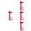 4Pièces Support Mural Compact Extincteur Rouge Facile À Installer 10
