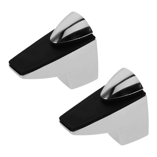4Pcs Silver Glass Shelf Brackets for Stable Speaker Shelf Support 2