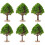 24Pcs Miniature Landscape Trees Green Artificial Craft Ornaments 1