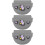 3Pcs Portable Grey Silicone Denture Box Durable Orthodontic Holder 10