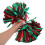 4Pcs Durable Cheerleading Pom Poms with Comfortable Baton Handles 4