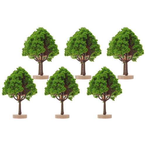 24Pcs Model Trees for Train Scenery Green Plastic Wood Decoration 2